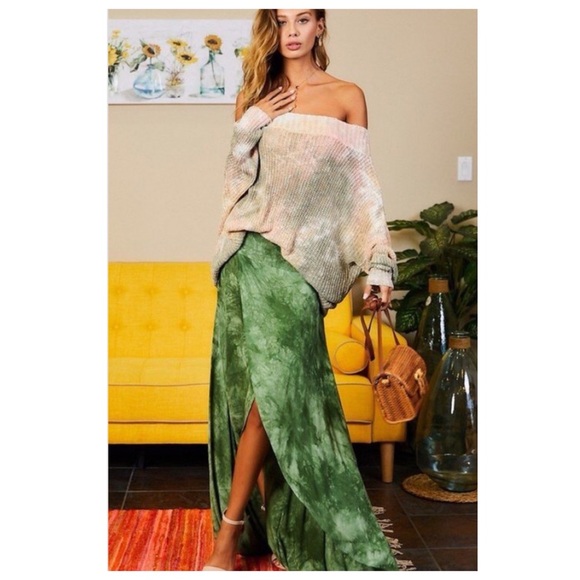 Gorgeous Boho Emerald maxi skirt - Picture 10 of 14